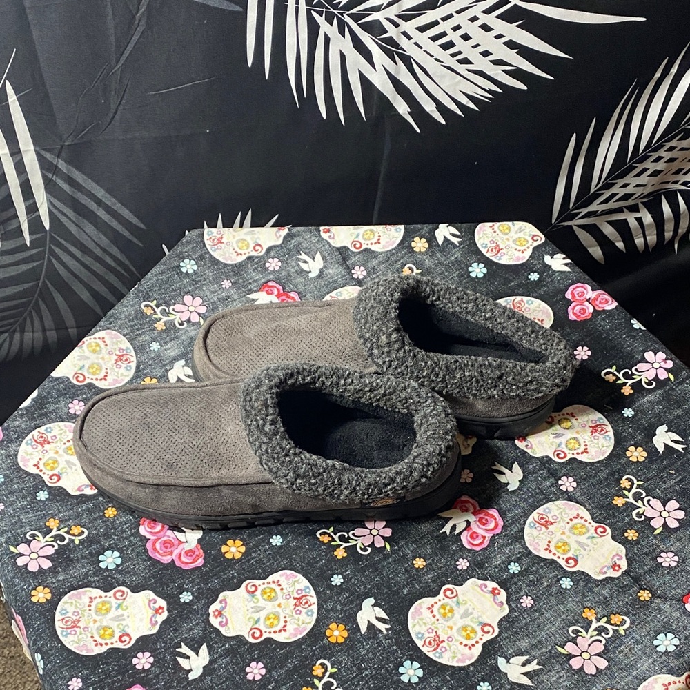 Dickies Men’s Gray Memory Foam Slippers House Shoes XL 11-12